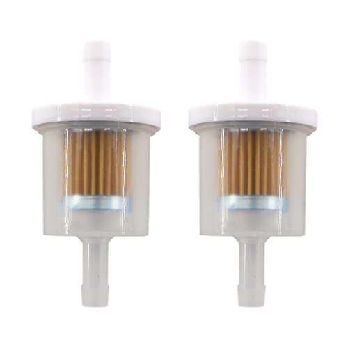 MCHNIC 2x Kraftstofffilter Benzinfilter für Briggs & Stratton 493629 691035 695666 AM108356 Tecumseh 34279A Aufsitzmäher Rasentraktor Rasentraktor viele Motoren