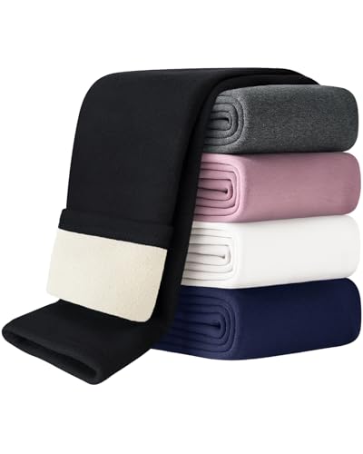 Domee Mädchen Thermo Leggings Gefütterte Hosen Winter Warme Baumwolle Schwarz 134 (Herstellergröße 140)