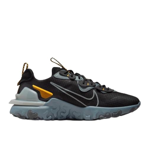 NIKE React Vision Herren Sneaker, Schwarz/Laser Orange/Cool Grey, Freizeit- und Lifestyle-Schuhe, Running-inspiriert, HQ3819-001 (EU Schuhgrößensystem, Erwachsene, Herren, Numerisch, M, 45)