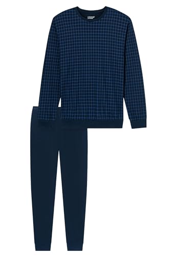 Uncover by Schiesser Herren Pyjamas Schlafanzug lang, Nachtblau, 52 EU