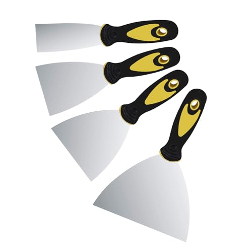 4 Stücke Spachtel Set, Stainless steel scraper Flächenspachtel mit