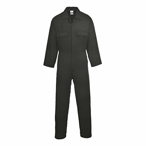 Portwest Euro Baumwoll Overall, Größe: XL, Farbe: Schwarz, S998BKRXL, 1 Stück