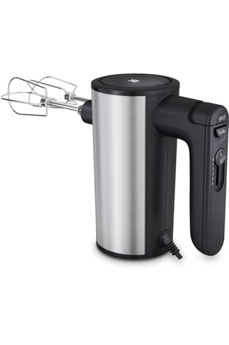 WMF Kult X Handmixer – Handrührgerät aus Edelstahl Cromargan mit 5 Geschwindigkeitsstufen und Turbofunktion, leistungsstark, Küchenmixer zum Rühren, Kneten und Aufschlagen, ergonomisch, leise, schwarz