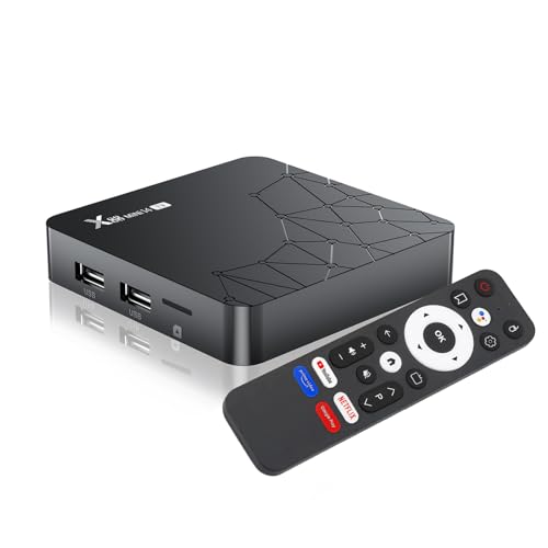 GREVA Android 14.0 TV Box, 8K UHD-Auflösung Android Box 2GB RAM 16GB ROM RK3518mini Quad-Core 64bit Cortex-A53, 2.4GHz/5.0GHz Dual Wifi6 10/100M LAN Enternet Bluetooth 5.0 USB3.0 Smart TV Box 3D HD