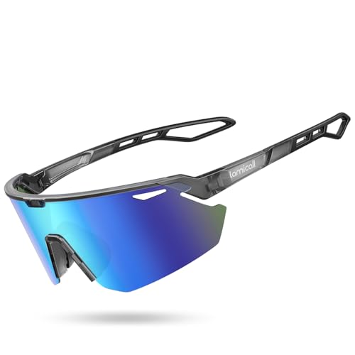 Lamicall Schnelle Brille Herren, Fahrradbrille Damen - [24g TR-90 Super Leicht] Polarisiert Sportbrille Laufbrille mit Verstellbaren Nasenpad & Bügel, UV400 Sonnenbrille Sport für Fahrrad/Ebike/Laufen