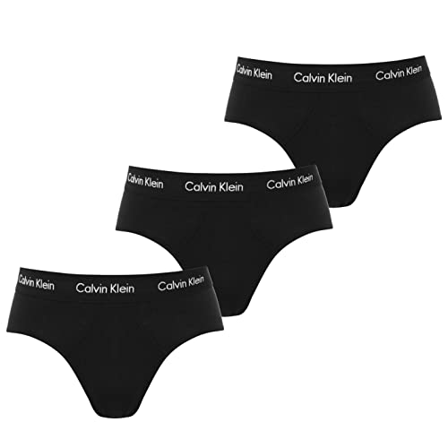 Calvin Klein Herren 3er Pack Unterhosen Hip Briefs Unterwäsche, Schwarz (Black W Black Wb), M