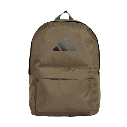 adidas Unisex Classic 3Bars Backpack, olive strata/black, One Size