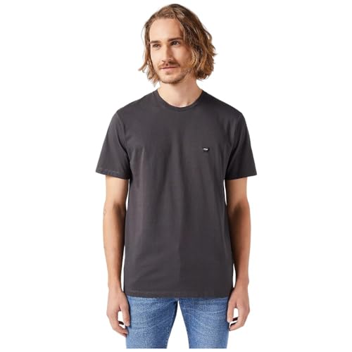 Wrangler Men's Sign Off Tee T-Shirt, Faded Black, L