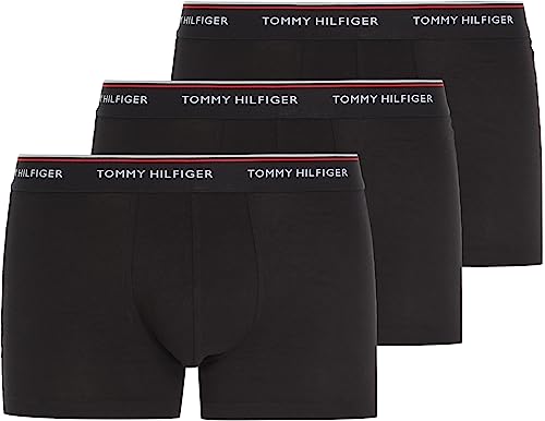 Tommy Hilfiger Herren Boxershorts Trunks Unterwäsche, Mehrfarbig (Black), L