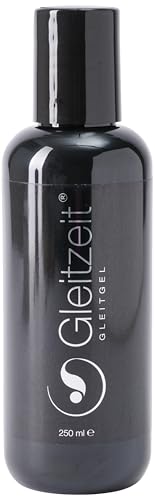 Gleitzeit® Gleitgel Wasserbasiert für Männer, Paare | Silikon Toy sicheres Gleitmittel, pH-Optimal & Hautfreundlich – Dermatologisch excellent getestet, 250ml