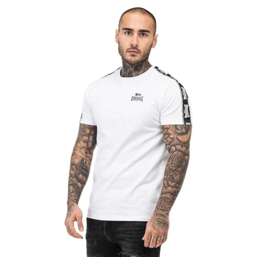 Lonsdale Herren BRINDISTER T-Shrit, White/Black, M