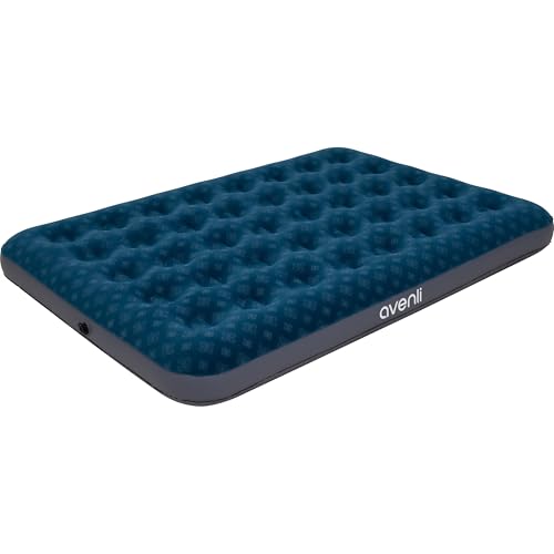 AVENLI Luftmatratze Luftbett Camping für 2 Personen 191x137x22cm aufblasbare Matratze Gästebett weiche Liegefläche mit beflockter Oberfläche Reise-Bett für Camping & Zuhause