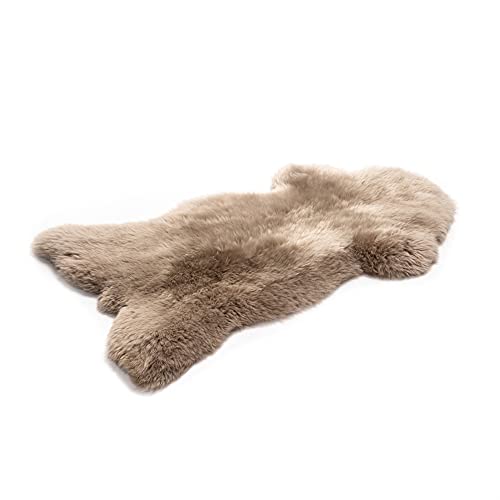 Decorating Sheepskins Premium Schaffell Echt Groß, Lammfell Echt Beige 100-110 cm, geruchlos, Fell für Stuhl, Alternative zu Kunstfell, Lammfell Teppich für das Sofa, Lammfelle, Schaffelle
