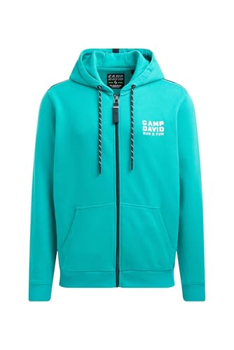 Camp David Herren Kapuzensweatjacke mit Rücken-Print Island Green, XL