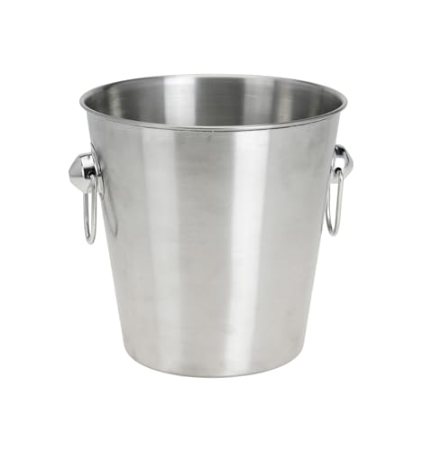 mucHome Sektkühler Ø 20,5cm klassischer Sektkübel aus Edelstahl - Weinkühler Eiskübel Sekteimer für Sekt, Champagner, Wein Flaschenkühler für Eiswürfel Getränkekühler