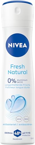 NIVEA Fresh Natural Deospray, Deo ohne Aluminium (ACH) mit sanfter Pflege, antibakterielles Deodorant mit 48h Schutz und einzigartiger INFINIFRESH Formel (150 ml)