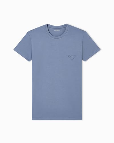 Herren MEGALOGO Crew Neck T-Shirt Grau L Slim Fit, grau, L