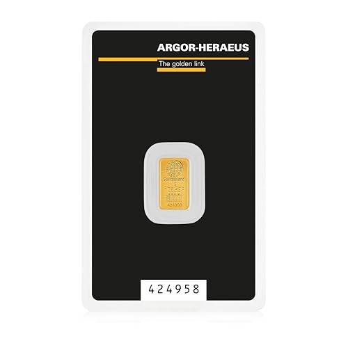 1 Gramm Goldbarren Argor-Heraeus + Echtheitszertifikat - 1g Gold - Feingold 999.9 - Prägefrisch - LBMA - Neu
