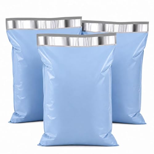 Switory 25 Stück Versandtaschen 30,5 x 39,5 cm Stark klebende, Versandtaschen für Kleidung Wasserdichte Reißfeste, Klebstoff Versand Tüte, für Kleine Unternehmen,Boutique, Blau