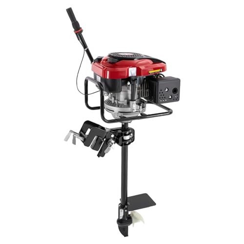 ACROSSPART 4 Takt Außenbordmotor Benzinmotor, 196ccm 8HP Luftgekühlt Außenborder, Heavy Duty Boot Motor mit TCI Zündsystem für Schlauchboote, Fischerboote, 4500RPM