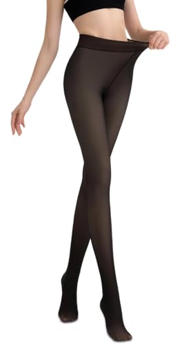 BTkviseQat Thermostrumpfhosen für damen,Strumpfhosen Damen Winter,Gefütterte Strumpfhose,Gefälschte Durchscheinend Plüschstrümpfe Pantyhose Wärmende Fleece Strumpfhose