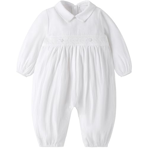 Booulfi Baby Kleidung Jungen 9-12 Monate Strampler Neugeborene Body Langarm Overall Herbst Winter Baby Erstausstattung Gastgeschenk Taufe Taufanzug Junge