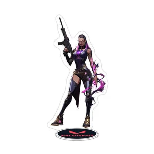 GLPMZANB Valorant Figur Acryl Ständer Figur Spiel Poster Stehteller Valorant Tischdekorationen Desktop Ornamente Heimdekoration Ornamente (Reyna)