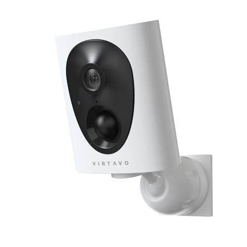 virtavo 2K 3MP Überwachungskamera Aussen Akku, WLAN Kabellose Kamera für Außen/Innen, Starlight Farb‑Nachtsicht, PIR‑Bewegungserkennung, 2‑Wege Audio, SD/Cloud ohne Pflicht‑ABO, 2,4 GHz, VF1