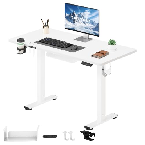 SANODESK Höhenverstellbarer Schreibtisch elektrisch 110x54 cm