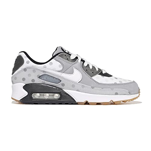 Nike Herren AIR MAX 90 Sneaker, White/White-White-Wolf Grey, 42.5 EU