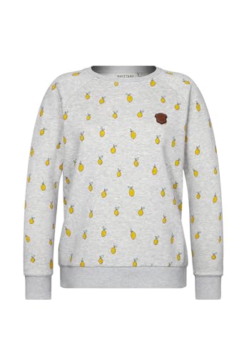 Naketano Damen Sweatshirt Krokettenhorst, Farbe:Allover citrons/Grey, Größe:S