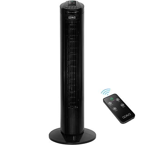 OZAVO Turmventilator mit Fernbedienung 3 Stufen Ventilator, Hohe 74cm