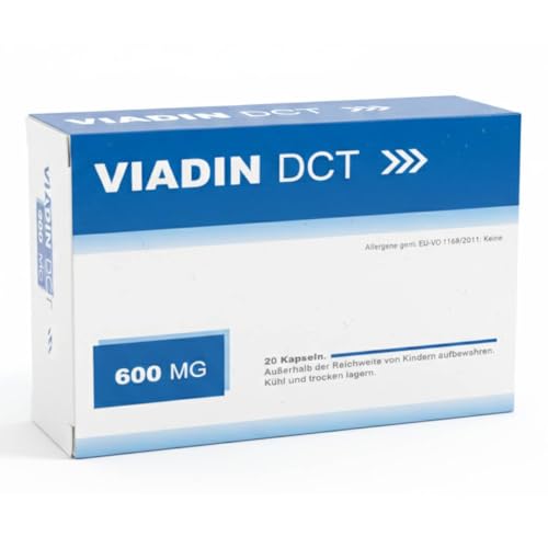 VIADIN DCT-600 mg Tribulus Terrestris Kapseln für Männer in jedem Alter – hochdosiert & extra stark – 20 Kapseln in Blisterpackung - Nahrungsergänzungsmittel
