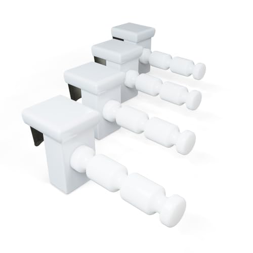 4x Fensterhaken Distanzhalter 10–27 mm für Fensterdeko ohne Bohren & Kleben
