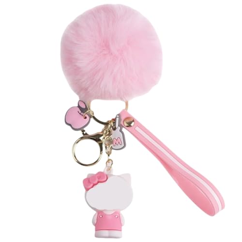 LQIOACU 1 Stück Schlüsselanhänger plüsch, Taschen charms, Schlüsselanhänger rosa