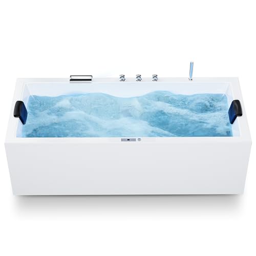 AQUADE Whirlpоol Badewanne 180x80 cm Acryl Badewanne Modell: ULM Bаdewanne Komplettset Wellness Bаdewanne- Wählen Sie Ihre perfekte Wanne/Whirlpоol: Basic, Classic, Air-Relax, Lux
