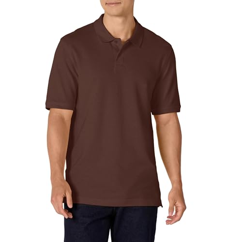 Amazon Essentials Herren Regular-Fit-Poloshirt Aus Baumwollpiqué (füllig und groß), Rich Hazel, 3XL
