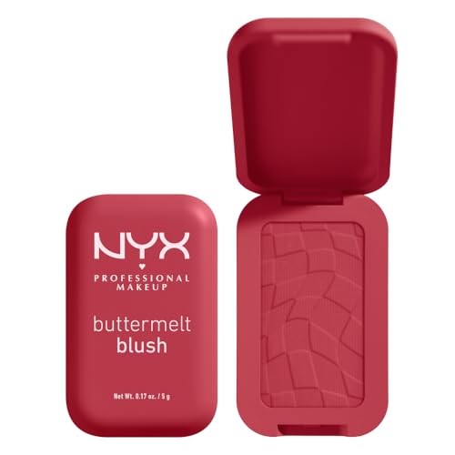 NYX Professional Makeup Buttermelt Blush, Cremige Textur mit Shea Butter, Mandelbutter & Mangobutter, Einfach zu verblenden für einen frischen Look, Farbe: Back And Butta