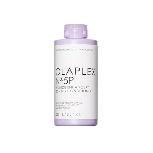 Olaplex No 5P Blonde Enhancer Purple Toning Conditioner, Repariert, Spendet Feuchtigkeit Und Hellt Alle Blonden, Aufgehellten Und Grauen Haare Auf, 250 ml