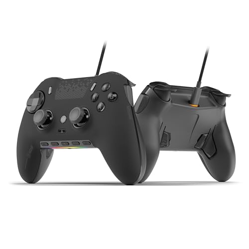 SCUF ENVISION Kabelgebundener V1 (2023) PC-Nur-Gaming-Controller - Fünf Abnehmbare G-Tasten - Abnehmbare Back-Paddles - iCUE-Kompatibel - Schwarz