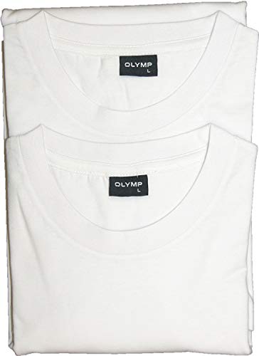 OLYMP T-Shirt Doppelpack Rundhals weià Größe L