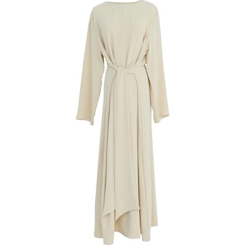Jazvano Abaya Kleid für Muslim Eid Gebet - Dubai Maxi Kaftan Islamischer Salah Tageskleid - Weiche Muslimische Frauen Kleidung