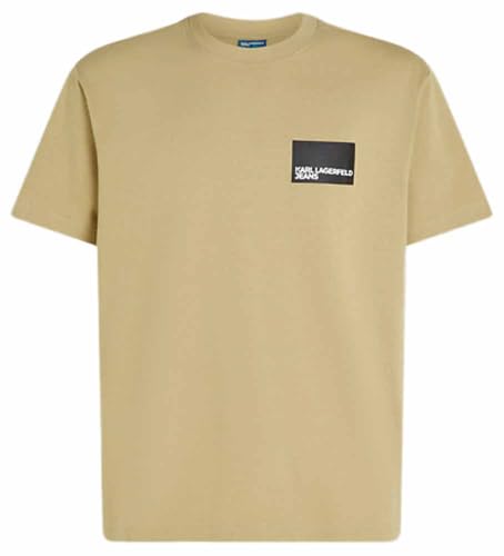 KARL LAGERFELD JEANS, Men's, Regular Short Sleeve Box Logo Tee, Regular Fit, Twill, M