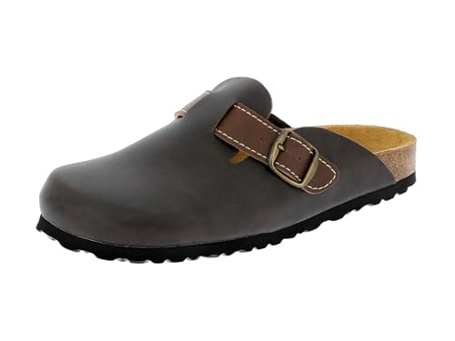 Lico Herren Bioline Clog Style Pantoletten, Braun, 45 EU