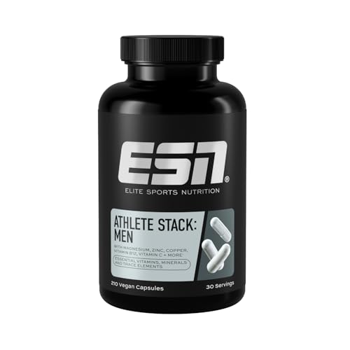 ESN Athlete Stack Men 2.0, 210 Kapseln, alle essentiellen Vitamine und Mineralstoffe, vegan - Made in Germany