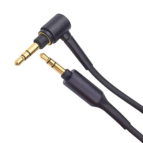 Ersatz-Audio WH-1000X Kopfhörer-Aux-Kabel, kompatibel mit Sony MDR-XB950BT MDR-1000X WH-1000XM2 WH-1000xm3 WH-CH700N MDR-100ABN MDR-1A MDR-1ADAC MDR-XB950N1 kabellose Kopfhörer (schwarz)