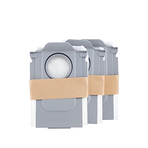 roborock Offizieller Staubbeutel, kompatibel mit den Saugrobotermodellen: Saros Serie/S Serie/Qrevo Curv Serie/Qrevo Serie/QV Serie, Zubehör für Saugroboter, 3 Stück