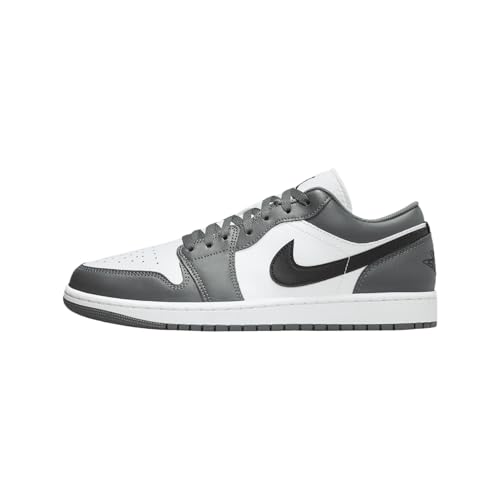 Air Jordan 1 Low Men's Shoes (553558-152, White/Iron Grey/Black), White/Iron Grey/Black, 42 EU