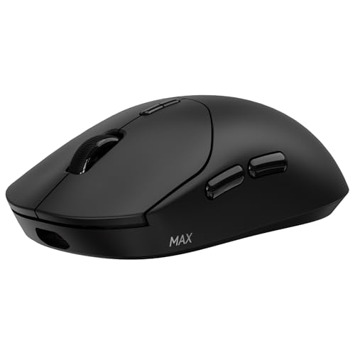 Rapoo VT2 MAX Kabellose Gaming-Maus, 30K DPI Sensor, echte 8000Hz Abfragerate, 53g Ultraleicht, 750 Std. Akku, Nordic nRF54L15 MCU, 120 Millionen optische Schalter, 10 programmierbare Tasten, Schwarz