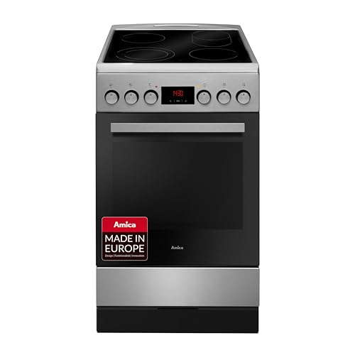 Amica Standherd 50 cm 65 L Glaskeramik Edelstahl SHC 903 001 E